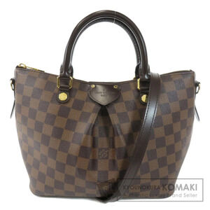 Louis Vuitton Siena Damier Ebene Brown Handbag Canvas